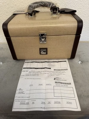 Brand New Vintage Dooney & Bourke Italy Hard Sided Large Train Case with papers - Image 1 of 4