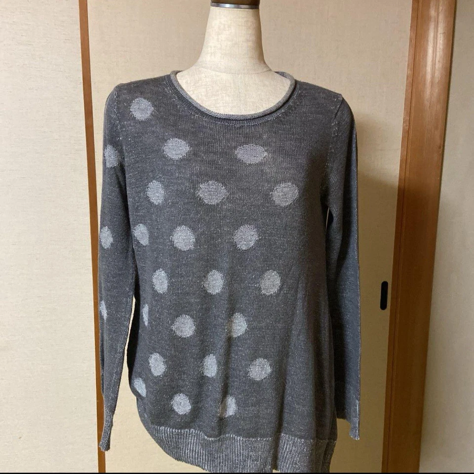 ① Yohji Yamamoto cotton, linen, and acrylic blend sweater, one size - Image 1 of 4