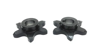 Piñón de cadena de rodillos sin marca 6 dientes nominal 1" diámetro 1/4" KW [Lote de 2] Nuevo de Lote Antiguo Foto 1 de 4