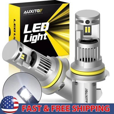 LED 9004 HB1 6000K Two White Bulbs Head Light Headlight Conversion Light 2/4X - Image 1 of 4