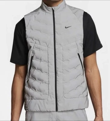 Nike Therma-FIT ADV отражательный Серебряный работает жилет FZ1131-035 мужской размер маленький новый с Ярлыками - Изображение 1 из 4