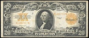 1922 $20 Gold Certificate – Washington Note – No Reserve Auction! - Picture 1 of 2