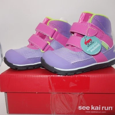 NUEVO See Kai Run Rosa Atlas Impermeable Invierno Botas para Nieve Zapatos Niñas Pequeñas 4 Foto 1 de 4