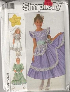 Simplicity 8520 Sewing Pattern Girls Full Skirt Dress Size 10 UNCUT - Picture 1 of 1