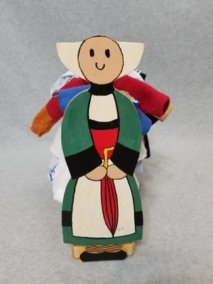 Reproduction Bleuette Doll Costumes Dresses with Wooden Display Rack - image 1 of 4