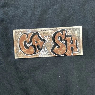 Billete de 1 dólar en efectivo Luis Vuitton LV pintura graffiti arte callejero arte moneda arte Foto 1 de 4