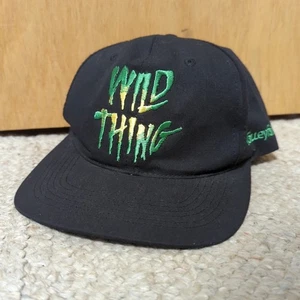 Vintage 90s Wild Thing Rollercoaster Hat Snapback Mens OS Black Valley Fair - Picture 1 of 8