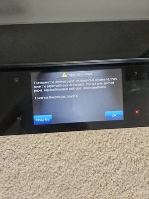 HP Envy 120 e-All-in-One Printer, Paper Jam  - Image 1 of 4