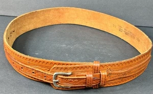Frontier Tooled Style Ledergürtel Größe 32 Taille - Bild 1 von 9
