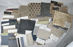 Various High End Designer Sample Swatch Lot Of 40 Upholstery Fabric Patterns - Picture 1 of 1