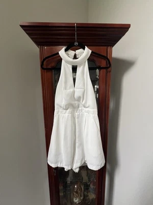 Mameluco blanco para mujer LUSH sin mangas de una pieza - talla pequeña Foto 1 de 4