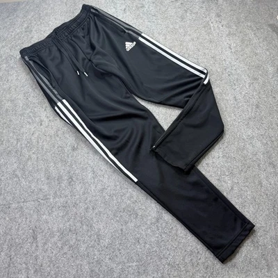 Pantalones de entrenamiento de calentamiento de fútbol Adidas Tiro 21 para hombre L negros cremallera al tobillo 30" GH7305 172 Foto 1 de 4