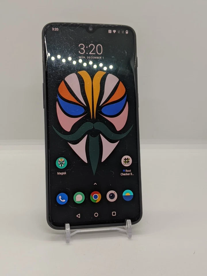 Rooted OnePlus 6T 128GB Black Android Magisk Rooted Smartphone A6013 8GB RAM - Image 1 of 4