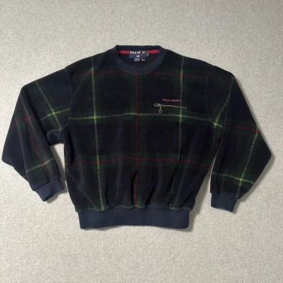 Polo Deportivo Ralph Lauren De Colección Polar Tartán Cuadros Cuadrado Pullover Talla L EE. UU. Foto 1 de 4