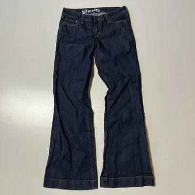 Bullhead Malibu 阔腿牛仔裤 5 码深水洗低腰弹力牛仔裤 — 第 1/4 张图片