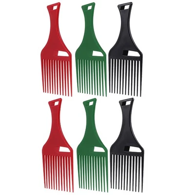  6pcs Plastic Barber Hairdressing Styling Tool Pettine Capelli Capelli Afro Pick - Immagine 1 di 4