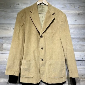 Eddie Bauer Men’s Large Tan Corduroy Blazer Jacket Sport Coat Fully Lined EUC - Picture 1 of 10