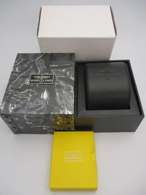 Rare! New BREITLING Blacksteel Watch & Chronograph Box Set Genuine Leather Pouch - Image 1 of 4