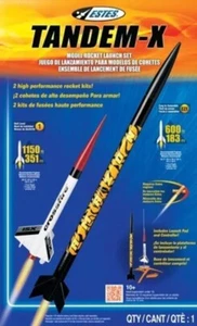 Estes Tandem-X Model Rocket Launch Set 2 High Performance Rocket Kits E2X  - Picture 1 of 2
