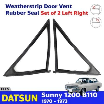 Weatherstrip Door Vent Rubber Seal Fits Datsun 1200 Sunny B110 Sedan 1970-73 EZ Foto 1 de 4