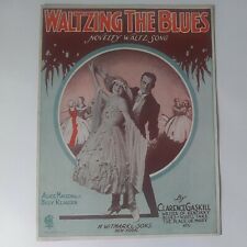 1922 "Waltzing The Blues" Vintage Sheet Music 1920s Jazz/Novelty Waltz Song