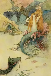 Postal moderna: Sirena y monstruo marino - Lago Ness - Nessie? - Imagen 1 de 3