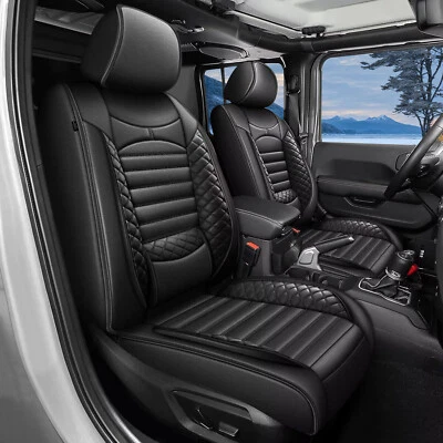 Fit For Jeep Gladiator 2020-2024 2025 PU Leather Truck Car 5-Seat Covers Set - Image 1 of 4