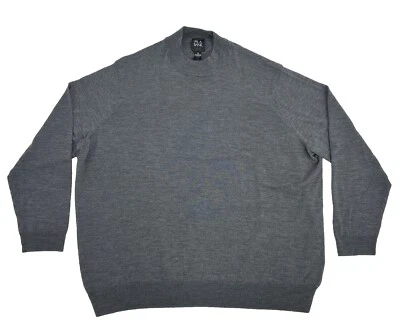 Jos A. Bank Traveler Sweater Men 3XB Big Gray Pullover 100% Merino Wool NEW - Image 1 of 4
