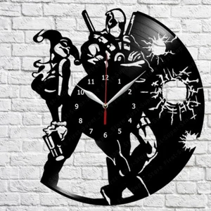 Deadpool Vinyl Record Wall Clock  Fan Art  Home Decor Vinyl Сlock 469 - Picture 1 of 11