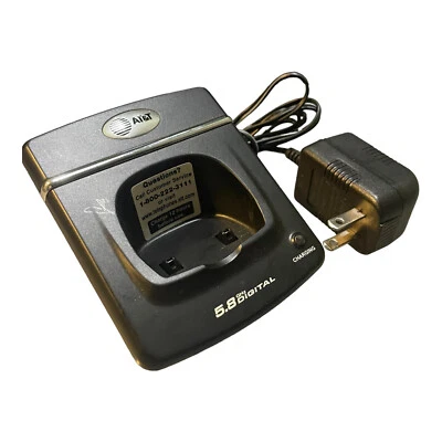 AT&T E590-2 Black Satellite Phone Cradle Stand Charger AC Adapter 8v Genuine OEM - Image 1 of 4