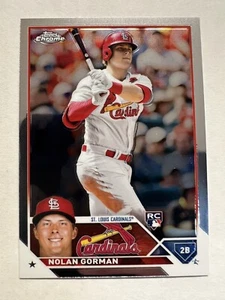2023 Topps Chrome Nolan Gorman #192 RC Rookie St. Louis Cardinals - Picture 1 of 2