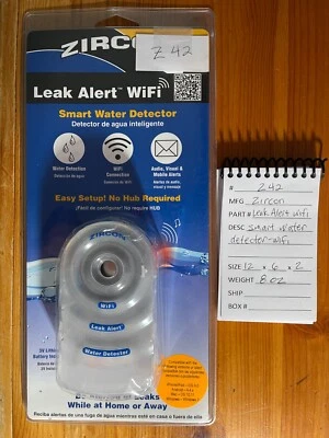Zircon Leak Alert WiFi Smart Water Detector Audio&Visual Alerts Battery Included - Image 1 of 2