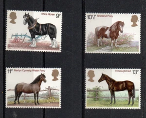 FX 17 REGNO UNITO 1978 - Cavalli - Animali - 4 valori nuovi MNH- Yvert 868/71 - Bild 1 von 1