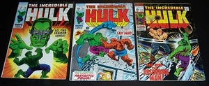 Lot of 3: INCREDIBLE HULK 115fnvf, 222fnvf, 125fn, Stan Lee, Trimpe, Bag&Bd 1969 - Picture 1 of 2