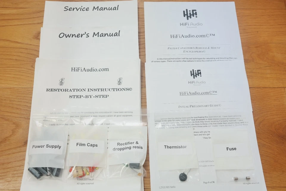 Scott LK72 amplificador de tubo restauración reparación actualización reconstrucción kit reparación condensador Foto 1 de 4