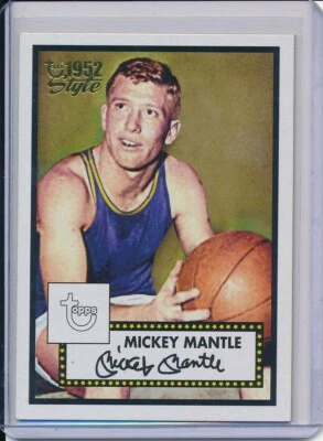 MICKEY MANTLE 2005-06 TOPPS NBA BASKETBALL 1952 STYLE #7 - Image 1 of 2