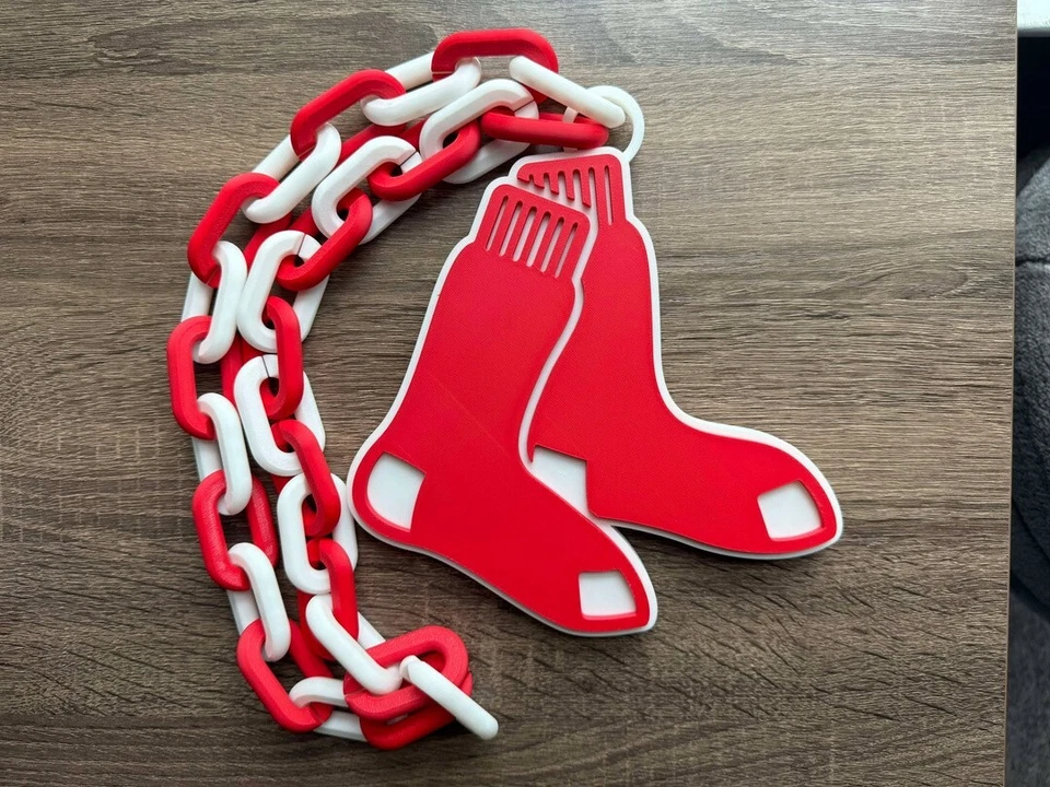 Boston Red Sox Logo Oversized Pendant Necklace – Bold Fan Chain for Game Day - Image 1 of 1