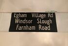 London Bus Destination Blind 265 1967 Egham Village Windsor Slough Farnham Road