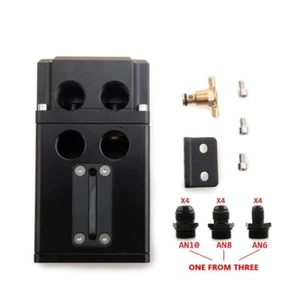 500ML Black AN10 4 Port Aluminum Alloy Reservior Oil Catch Can Tank With Visible - Imagen 1 de 7
