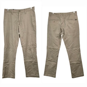 Volcom Boys Frickin Modern Fit Stretch Chino Pant Khaki Flat Front Uniform Skate - Picture 1 of 11