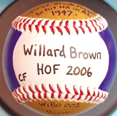 PINTADO A MANO WILLARD BROWN HOF 2006 ESTADÍSTICAS BÉISBOL KANSAS CITY MONARCHS Foto 1 de 4