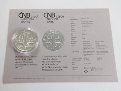 200 Korun - 200 Kč / 1999 / 50th anniversary of the founding of the NATO / BU - Image 1 of 4