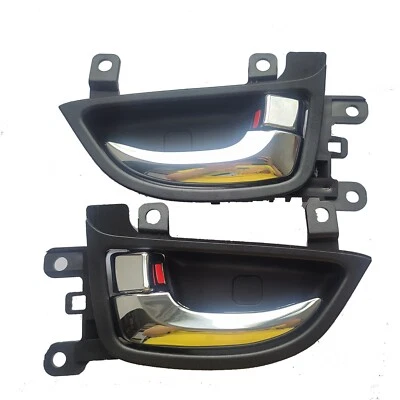 Manija de puerta cromada delantera trasera izquierda derecha interior para Hyundai Elantra 2011-2016 Foto 1 de 4