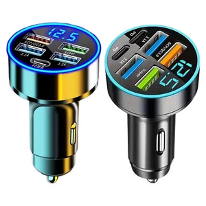 1pcs 5/6 Port PD USB-C Fast Charging Car Charger Adapter for Mobile Phones - Photo 1 sur 14