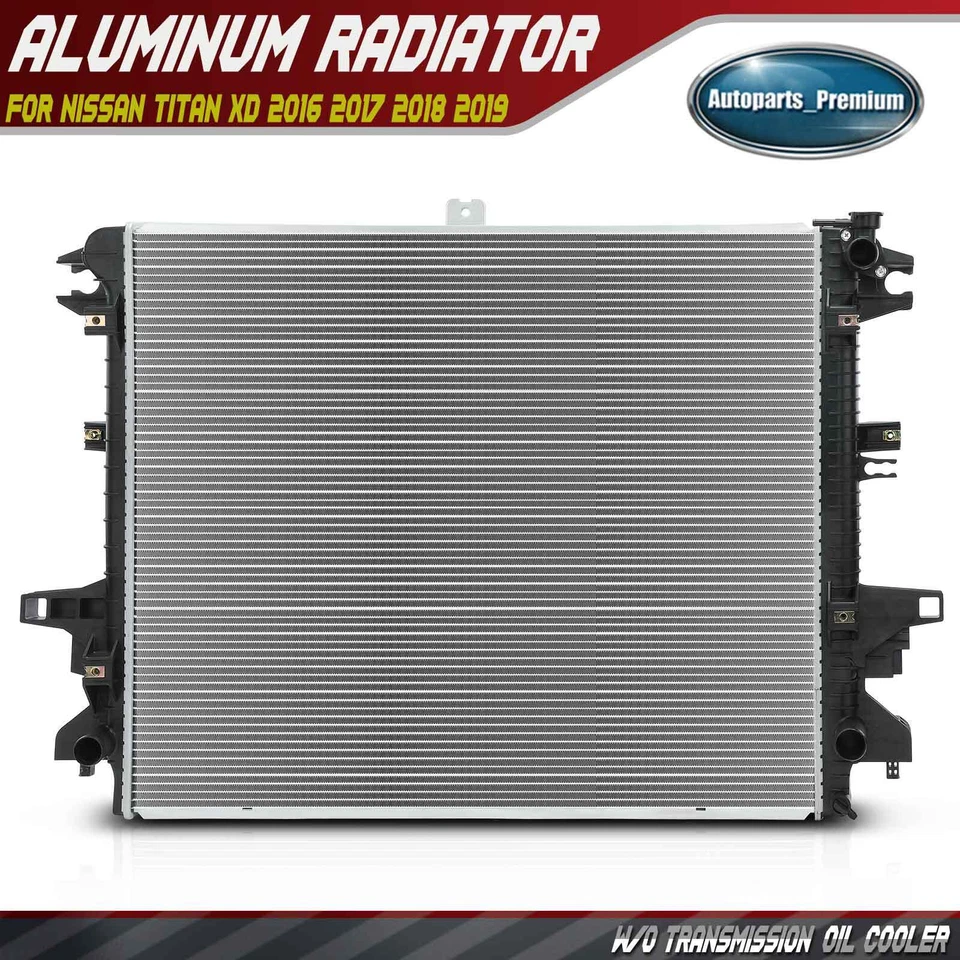 Nuevo radiador sin enfriador de aceite de transmisión para Nissan TITAN XD 2016 2017 2018 2019 Foto 1 de 4