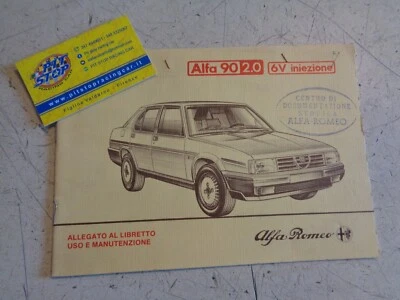 LIBRETTO - ALLEGATO USO E MANUTENZIONE ALFA ROMEO ALFA 90 2.0 V6 INIEZIONE  - Immagine 1 di 2