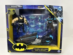 DC Comics Spinmaster Batman Moto-Tank Vehicle 4" Bane & Batman - Picture 1 of 9