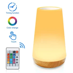 Baby Nachttischlampe Nachtlicht LED Touch Dimmbar Kinder Atmosphäres 13 Farben - Bild 1 von 15