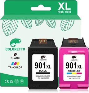 2 Tintenpatronen passend für HP 901XL J4524 J4535 J4540 J4550 J4580 J4585 - Bild 1 von 7