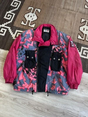 HEAD Gore Tex Vintage 80s Ski Winter Acid Pattern Jacket Size L - Image 1 of 4